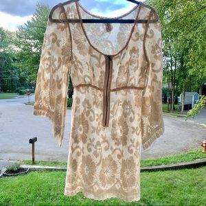 Free people bohemian embroidered dress